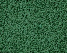 dark-green-600x600_compressed Close-up view of a textured green rubber surface, often used for playgrounds or athletic tracks, showing small, irregularly shaped rubber pieces tightly packed together.